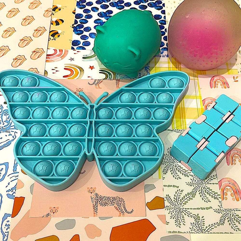 Pinch and blue fidget pack